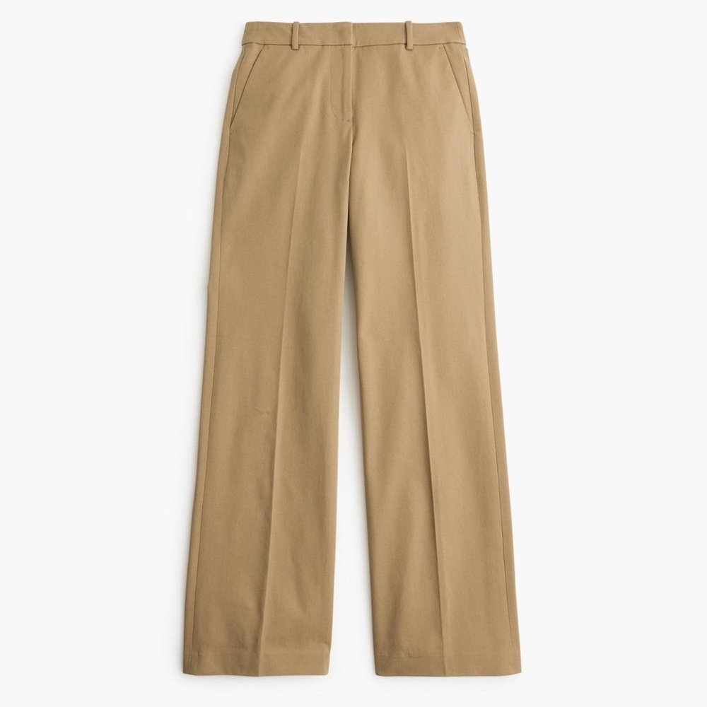 J Crew Sydney Wide Leg Trouser Pant Tan Camel Color Size 14
